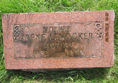 LENOCKER MOUNT, IRENE - Dallas County, Iowa | IRENE LENOCKER MOUNT 