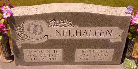 NEUHALFEN, BERTHA I - Dallas County, Iowa | BERTHA I NEUHALFEN 