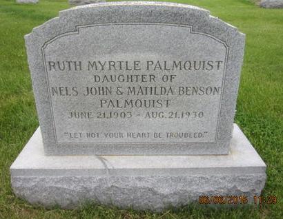 PALMQUIST, RUTH MYRTLE - Dallas County, Iowa | RUTH MYRTLE PALMQUIST 
