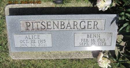 PITSENBARGER, ALICE - Dallas County, Iowa | ALICE PITSENBARGER 