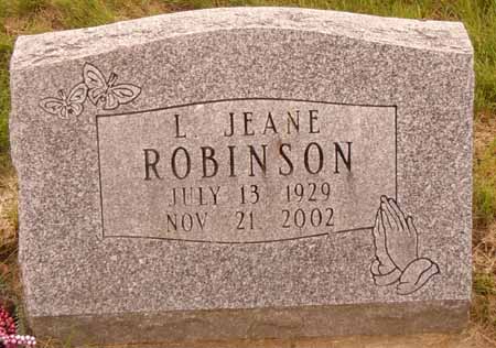 ROBINSON, L JEANE - Dallas County, Iowa | L JEANE ROBINSON 