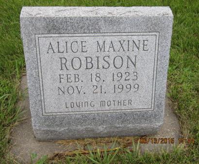 ROBISON, ALICE MAXINE - Dallas County, Iowa | ALICE MAXINE ROBISON 