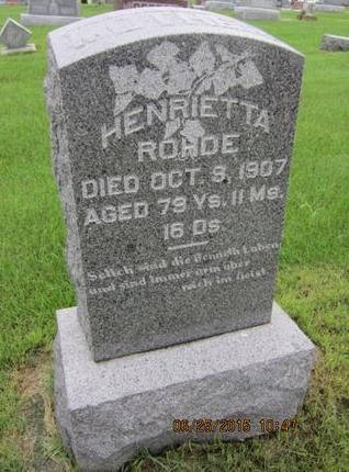 ROHDE, HENRIETTA - Dallas County, Iowa | HENRIETTA ROHDE 