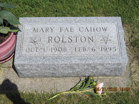 CAHOW ROLSTON, MARY FAE - Dallas County, Iowa | MARY FAE CAHOW ROLSTON 