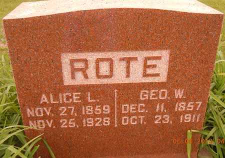 ROTE, ALICE L - Dallas County, Iowa | ALICE L ROTE 
