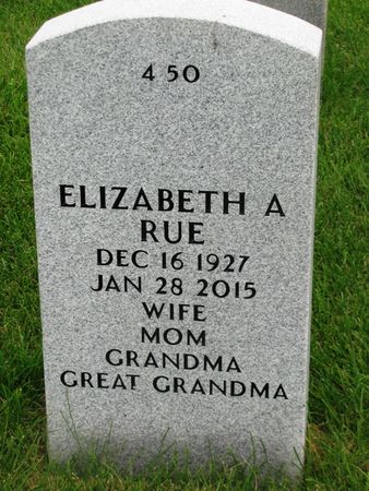 RUE, ELIZABETH A - Dallas County, Iowa | ELIZABETH A RUE 