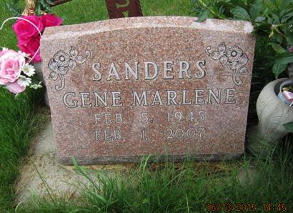 SANDERS, GENE MARLENE - Dallas County, Iowa | GENE MARLENE SANDERS 