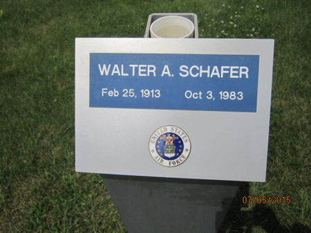 SCHAFER, WALTER A - Dallas County, Iowa | WALTER A SCHAFER 