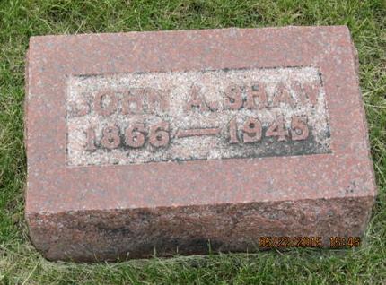 SHAW, JOHN A - Dallas County, Iowa | JOHN A SHAW 