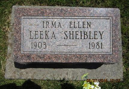 SHEIBLEY, IRMA ELLEN - Dallas County, Iowa | IRMA ELLEN SHEIBLEY 