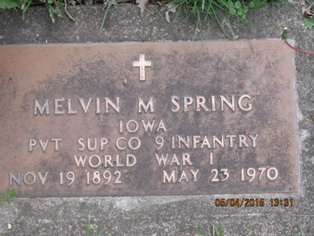 SPRING, MELVIN M - Dallas County, Iowa | MELVIN M SPRING 