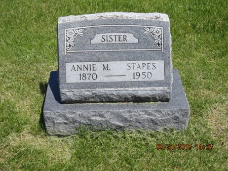 STAPES, ANNIE M - Dallas County, Iowa | ANNIE M STAPES 