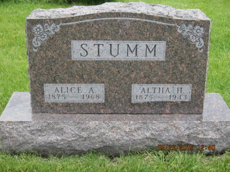 STUMM, ALTHA H - Dallas County, Iowa | ALTHA H STUMM 