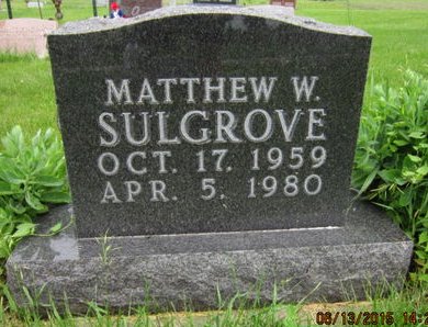 SULGROVE, MATTHEW W - Dallas County, Iowa | MATTHEW W SULGROVE 