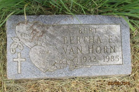VAN HORN, BERTHA E - Dallas County, Iowa | BERTHA E VAN HORN 