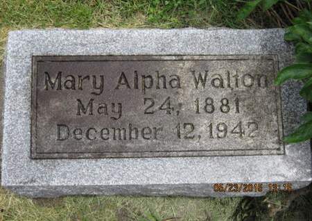WALTON, MARY ALPHA - Dallas County, Iowa | MARY ALPHA WALTON 