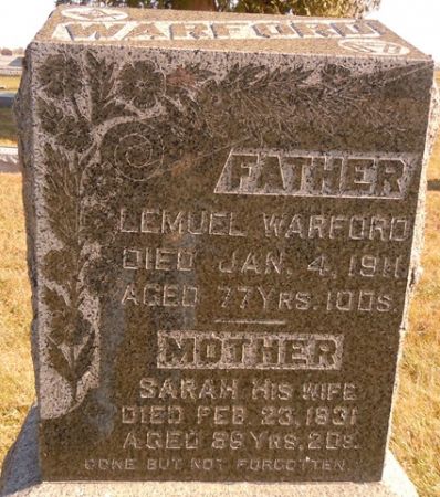 WARFORD, SARAH - Dallas County, Iowa | SARAH WARFORD 