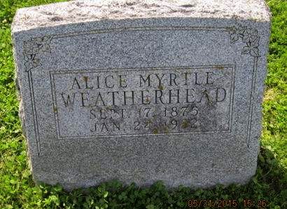 WEATHERHEAD, ALICE MYRTLE - Dallas County, Iowa | ALICE MYRTLE WEATHERHEAD 