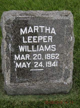 LEEPER WILLIAMS, MARTHA - Dallas County, Iowa | MARTHA LEEPER WILLIAMS 