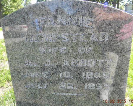 ABBOTT, FANNIE - Delaware County, Iowa | FANNIE ABBOTT 