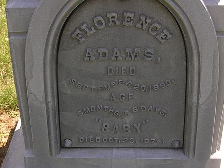 ADAMS, FLORENCE - Delaware County, Iowa | FLORENCE ADAMS 