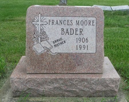MOORE BADER, FRANCES - Delaware County, Iowa | FRANCES MOORE BADER 