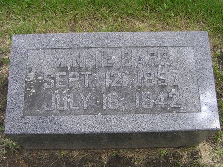 BARR, MINNIE - Delaware County, Iowa | MINNIE BARR 