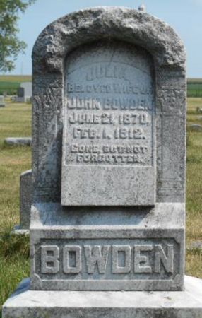 BOWDEN, JULIA - Delaware County, Iowa | JULIA BOWDEN 