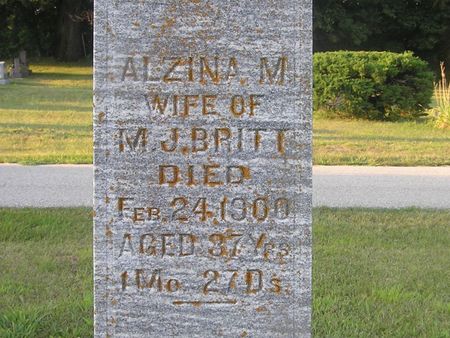 BRITT, ALZINA M. - Delaware County, Iowa | ALZINA M. BRITT 