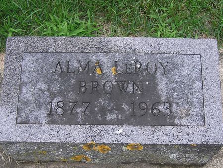LEROY BROWN, ALMA - Delaware County, Iowa | ALMA LEROY BROWN 