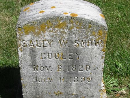 SNOW COOLEY, SALLY W. - Delaware County, Iowa | SALLY W. SNOW COOLEY 
