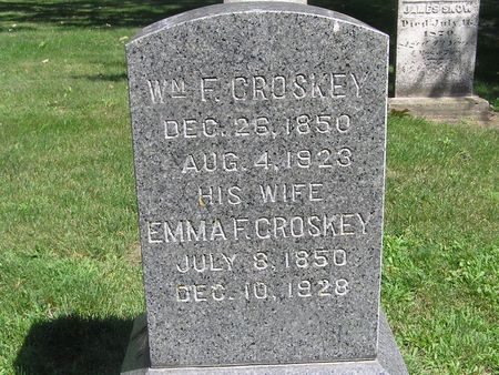 CROSKEY, WM. F. - Delaware County, Iowa | WM. F. CROSKEY 