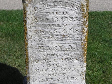CROSS, MARY A. - Delaware County, Iowa | MARY A. CROSS 