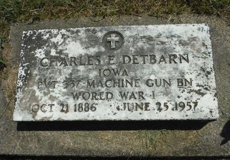 DETTBARN, CHARLES E, - Delaware County, Iowa | CHARLES E, DETTBARN 