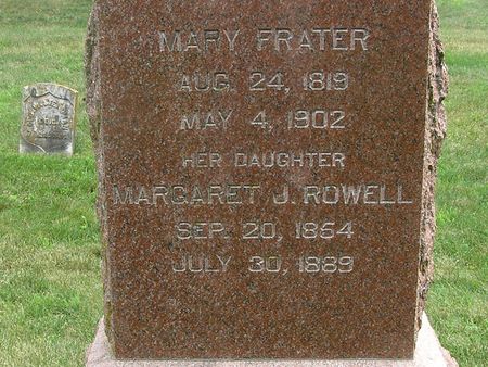 FRATER, MARY - Delaware County, Iowa | MARY FRATER 