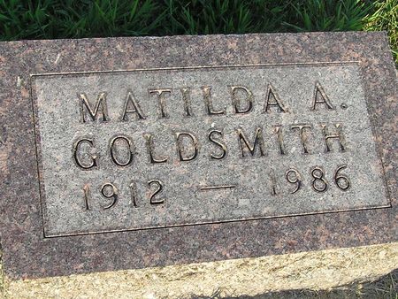GOLDSMITH, MATILDA A. - Delaware County, Iowa | MATILDA A. GOLDSMITH 