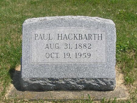 HACKBARTH, PAUL - Delaware County, Iowa | PAUL HACKBARTH 