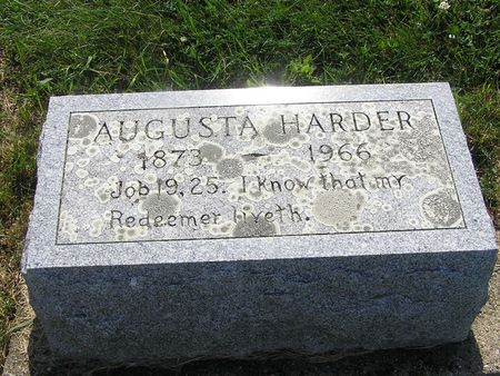 HARDER, AUGUSTA - Delaware County, Iowa | AUGUSTA HARDER 