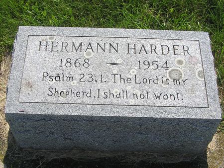 HARDER, HERMANN - Delaware County, Iowa | HERMANN HARDER 