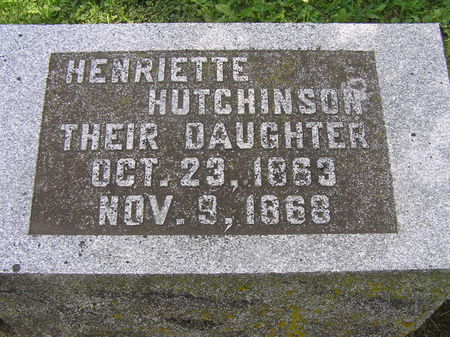 HUTCHINSON, HENRIETTE - Delaware County, Iowa | HENRIETTE HUTCHINSON 