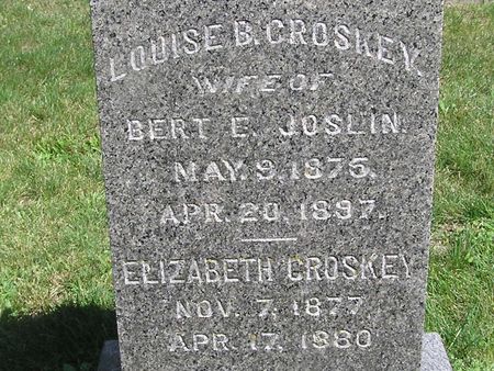 JOSLIN, LOUISE B. - Delaware County, Iowa | LOUISE B. JOSLIN 