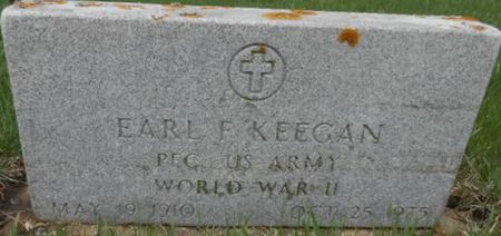KEEGAN, EARL F - Delaware County, Iowa | EARL F KEEGAN 