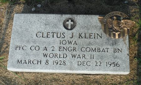 KLEIN, CLETUS J. - Delaware County, Iowa | CLETUS J. KLEIN 