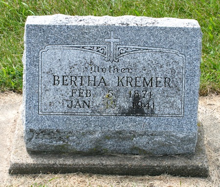 WEIDENBACHER KREMER, BERTHA - Delaware County, Iowa | BERTHA WEIDENBACHER KREMER 