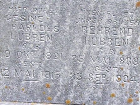 ? ARLDES LUBBEN, GESINE - Delaware County, Iowa | GESINE ? ARLDES LUBBEN 