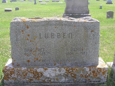 LUBBEN, MENNE - Delaware County, Iowa | MENNE LUBBEN 
