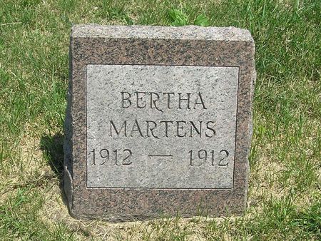 MARTENS, BERTHA - Delaware County, Iowa | BERTHA MARTENS 