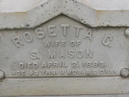 MASON, ROSETTA C. - Delaware County, Iowa | ROSETTA C. MASON 