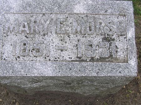 MORSE, MARY E. - Delaware County, Iowa | MARY E. MORSE 