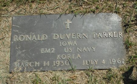 PARKER, RONALD DUVERN - Delaware County, Iowa | RONALD DUVERN PARKER 